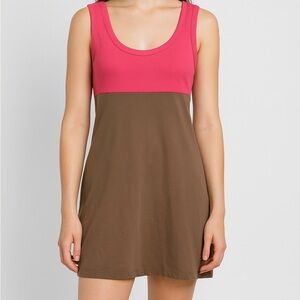 Moda International Dress Pink Brown Womens Juniors XS Stretch